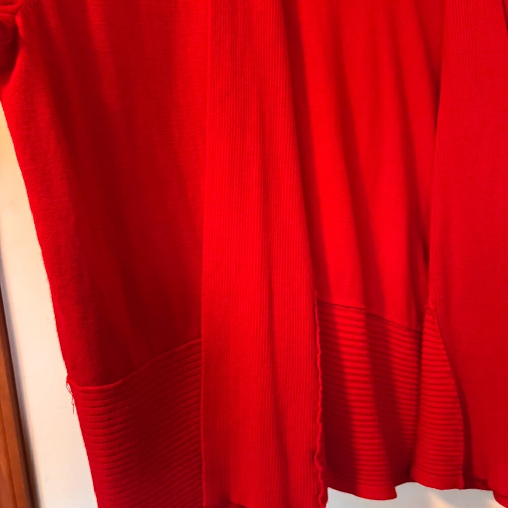 Avenue Plus Size Cardigan Sweater Red 26/28 - Picture 3 of 5